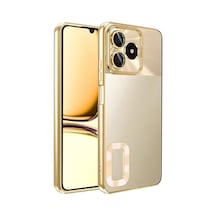 Realme 50 İle Uyumlu Kılıf Kamera Korumalı Logo Gösteren Parlak Renk Kenar Çizgileri İle Şık Bir Tasarım Colored Z- Kapak Gold Sku: Zeusb0ddprqpc5