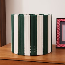 Living Nautical Fun Silindir Dekoratif Sepet - Beyaz / Yeşil - 30x30 Cm Çok Renkli