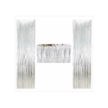 Gümüş Masa Eteği, 2 Adet Gümüş Arka Fon