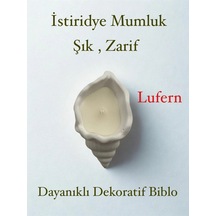 Dayanıklı İstiridye Mumluk Hediyelik Dekorasyon Zarif Biblo Organizer Deniz Kabuğu Takı Tabağı Alçı Çok Renkli