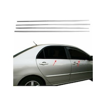 Toyota Corolla Uyumlu Sd Krom Cam Çıtası 2002-2007 4Prç Paslanmaz Çelik N11.5084
