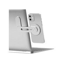 Buff Bl16 Magsafe Uyumlu Laptop Telefon Tutucu Gümüş, Mıknatıslı Bilgisayar Ekran Tutucu