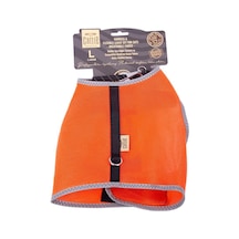 Cattie Havalı Dokuma Kedi Göğüs & Gezdirme Takımı Turuncu Large 1.5x30-40 Cm