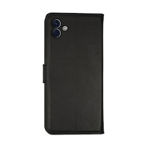 Newface Samsung Galaxy A04 Kılıf Trend S Plus Kapaklı Kılıf - Siyah Düz Renkli