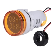 Dijital VoLTmetre - Ampermetre Ac 50-500V 0-100A - Sari