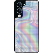 Vivo Y19 Neon Dama Tasarımlı Glossy Telefon Kılıfı Çok Renkli