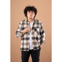 Bican Cepli Oversize Erkek Oduncu Gömlek