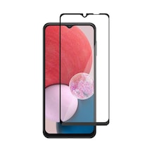 Microcase Samsung Uyumlu Galaxy A13 Tam Kaplayan Çerçeveli Tempered Ekra