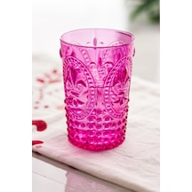 Akrilik Pembe Tekli Kısa Bardak & Su Meşrubat Kahve Yanı Bardağı 400 Ml Cam Değildir Pembe