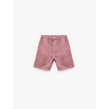 Koton Pamuklu Bermuda Cep Detaylı Beli Bağcıklı Baggy Jean Şort Pembe 5sam40220nd Gül