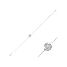 Brezza Lusso Jewelry 5Mm Zirkon Tektaş Kadın Gümüş Bileklik