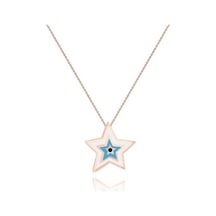 Diamond Line-Gülaylar - Pembe Altın 14 Ayar Yıldız Kolye N11.25057
