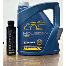 Motorx 10W4 0Molibdenli Yüksek Performanslı 5l Motor Yağı + Injector Cleaner Benzin Enjektör Temizleyici Katkısı