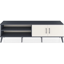 Arges Tv Ünitesi 2 Raflı 2 Kapaklı 176x30x51 Antrasit-aytaşı/antrasit Aytası/antrasıt