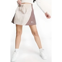 Nike Air Woven Mini Skirt İn Brown Kadın Dokuma Spor Etek Kahve Bej Kahverengi - Bej