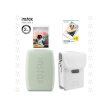 Instax Mini Link 3 Yeşil Akıllı Telefon Yazıcısı Beyaz Çanta Ve 20'li Mini Film Yeşil