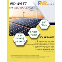 950 W Off-grid Solar Çatı Paket