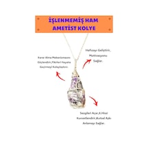Sertifikalı Işlenmemiş Ham Ametist Doğal Taş Kadın Kolye Energykolye Çok REnkli