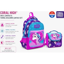 Coral High Mor Pembe Renkli Çanta 23492+thermo Beslenme Çantası 11856 Çok Renkli