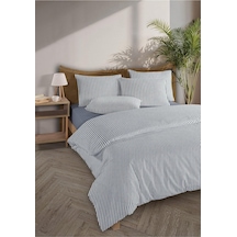 Tr Striped %100 Pamuk Ranforce Yezra Lacivert Ipliği Boyalı Nevresim Takımı Çift Kişilik - 200x220 Cm,lacivert Diğer