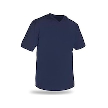 T-shirt V Yaka Kısakol %100 Pamuk Cepli Lacivert