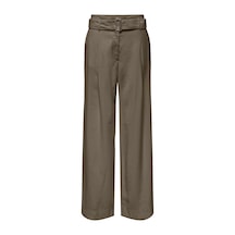 Only Onltila Loose Fit Yüksel Bel Geniş Paça Kemer Detaylı Pantolon Bayan Pantolon 15367390 Haki