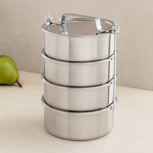 Çelik Sefer Tası 14 Cm - 4'lü Set 4.5 Cm Derinlik Çok Renkli