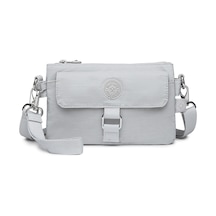 Smart Bags Günlük Minik Boy Su Geçirmez Krınkıl Kumaş Kadın Telefon Ve Postacı Çantası Buz Gri