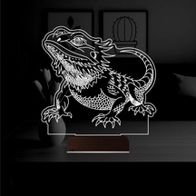 Luvivia Kertenkele Bukalemun 3d Lamba - Masa Gece Lambası Şeffaf