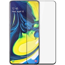 Samsung Uyumlu Galaxy A80 Tam Kaplayan Temperli Ekran Koruyucu Cam