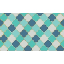 Şeffaf Vitray Desen Yapışkanlı Folyo 90cmx 2 Metre