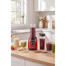 Blendfit Go Personal Kişisel Smoothie Blender Çift Hazne Kırmızı 600ml & 400m