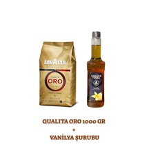 Lavazza Qualità Oro Kahve Çekirdeği 1000 Gr Ve Grande Terra Vanilya Şurubu 750 Ml Seti Çekirdek