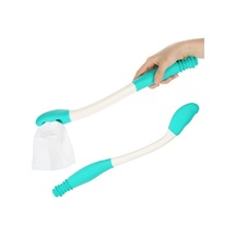 Dancemonkey Lichen Tuvalet Yardımcısı, Uzun Saplı, Rahat Yer Sileceği, Beyaz Mj Beyaz