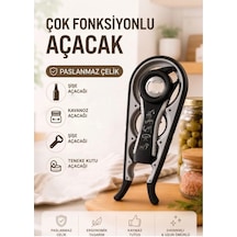 Ivory 2li Kavanoz Konserve Soda Şişe Kapağı Açacağı Açacak Siyah - Gümüş