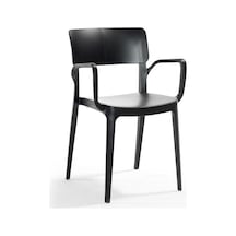 Novussi Panora Bahçe Balkon Sandalye Koltuk Siyah | ID6187 - 6'lı Set Siyah
