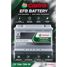 Castrol 12v 72 Ah Amper 720a En Efb Start-stop Akü L3 Kasa Üretim Yılı: 2026