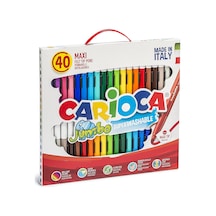 Carioca Jumbo Süper Yıkanabilir Keçeli Boya Kalemi 40'lı