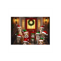 Noel Ruhu Ve Sevimli Kediler Model Mdf Tablo