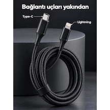 Hızlı Şarj Ve Veri Aktarımı İçin Led Göstergeli Örgülü Kablo