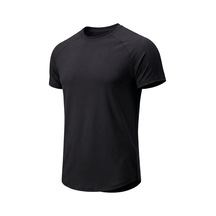 Genius Store Erkek Spor Tişört Fitness Antrenman Tişörtü Oval Kesim Likralı Süprem Reglan Kol Oval-t22 Siyah