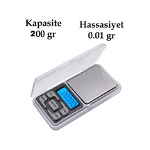 Dijital Hassas Elektronik Kuyumcu Cep Terazisi Tartı 200 Gr / 0.01 Gr Crchmgo