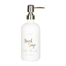 Beyaz Cam El Sabunu Şişesi - 500 Ml Hand Wash Beyaz Beyaz