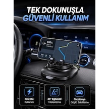 Gizlenebilir Telefon Numaralı Araç İçi Telefon Tutucu Torpido Üstü Telefon Standı