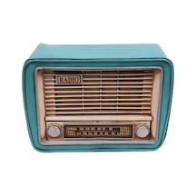 Dekoratif Metal Radyo Kumbaralı Vintage Hediyelik Renk