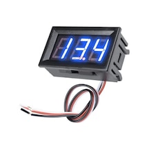 Robodünya-0.56" 0-30V 3 Kablolu Dc Mavi Voltmetre