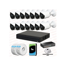 Provzen Dahua 14 Kameralı Ip 1080p Gece Görüşlü Güvenlik Kamerası