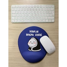 Bıragma Gendini Baskılı Bilek Destekli Oval Mouse Pad Lacivert