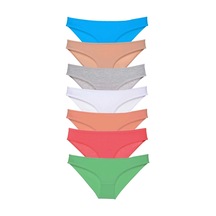 7 Adet Süper Eko Set Likralı Kadın Slip Külot Set 6 Çok Renkli