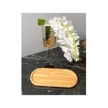 Doğal Ahşap Yağdanlık Altlık Stand Ölçüsü 27 12 Cm Sarı Sarı